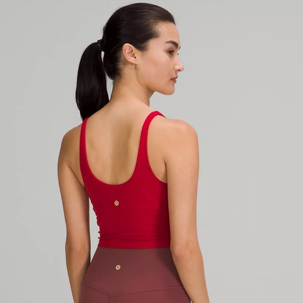 lululemon Lunar New Year Align Tank Top Dark Red Gold Size 4 New NWT - Picture 13 of 16